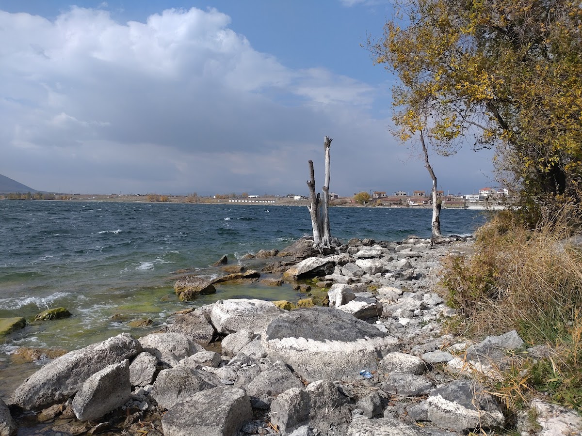 Sand beach Sevan public